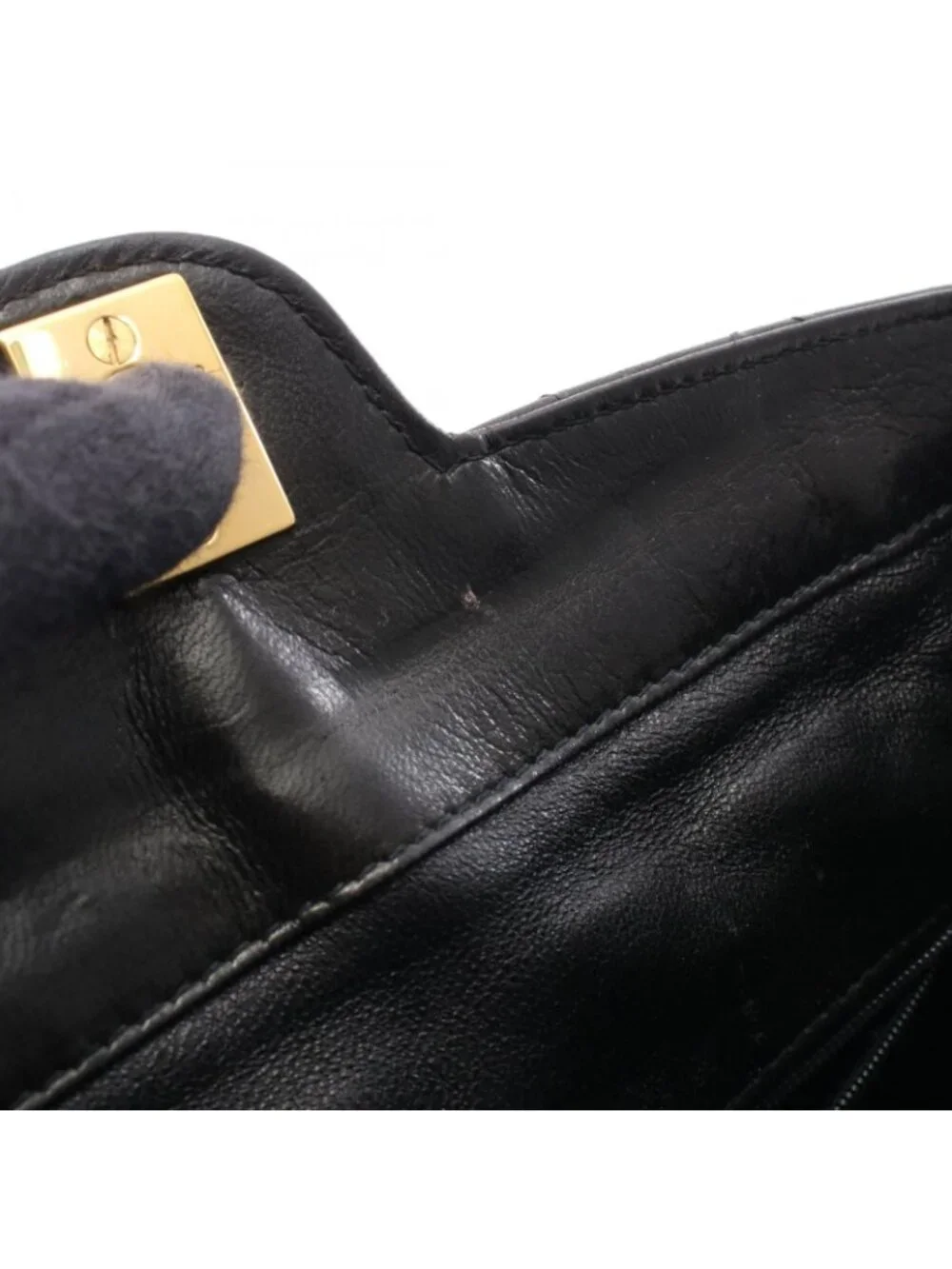 Chanel Shoulder Bag Quilted Black Lambskin